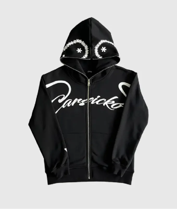 Carsicko Love Spread Full Zip Hoodie BLACK