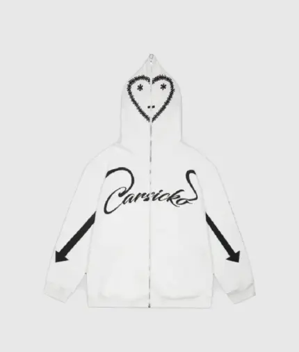 Carsicko Love Spread Full Zip Hoodie White